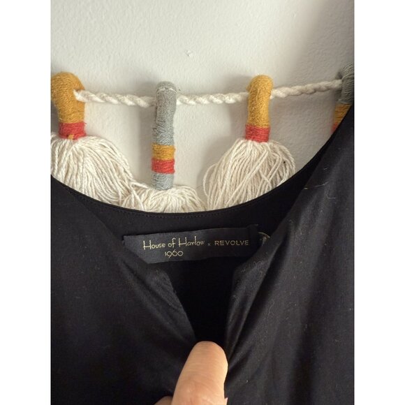 House Of Harlow x Revolve Ella Tank Jersey Black Midi Dress Whimsigoth Dainty L - Picture 7 of 10